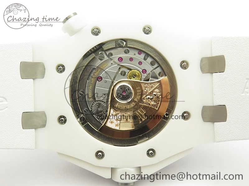 Modern Royal Oak Offshore Diver Solid White Ceramic JF 1:1 Best Edition On White Rubber Strap A3120 V 4941
