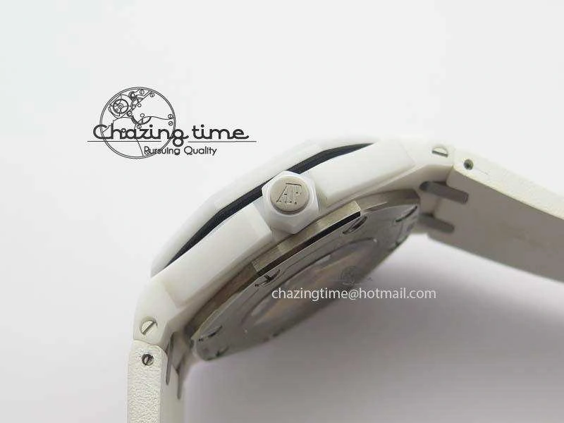 UrbanChic Royal Oak Offshore Diver White Ceramic BP-Maker On White Rubber Strap A 5042