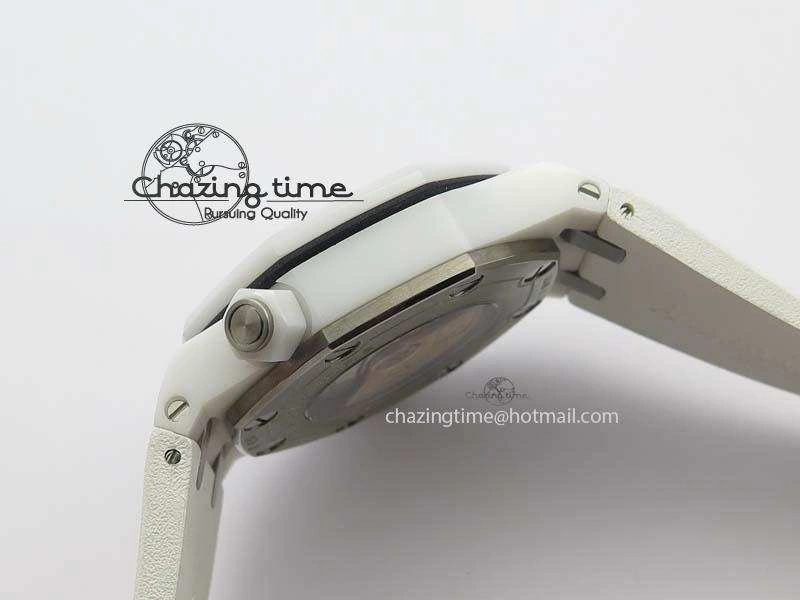 UrbanChic Royal Oak Offshore Diver White Ceramic BP-Maker On White Rubber Strap A 5042