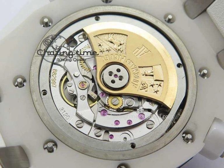 UrbanChic Royal Oak Offshore Diver White Ceramic BP-Maker On White Rubber Strap A 5042