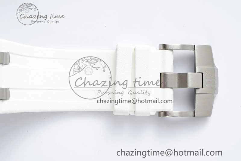 ZeroBulk Royal Oak Offshore Diver White Ceramic IPF Best Edition on Rubber Strap A 4732