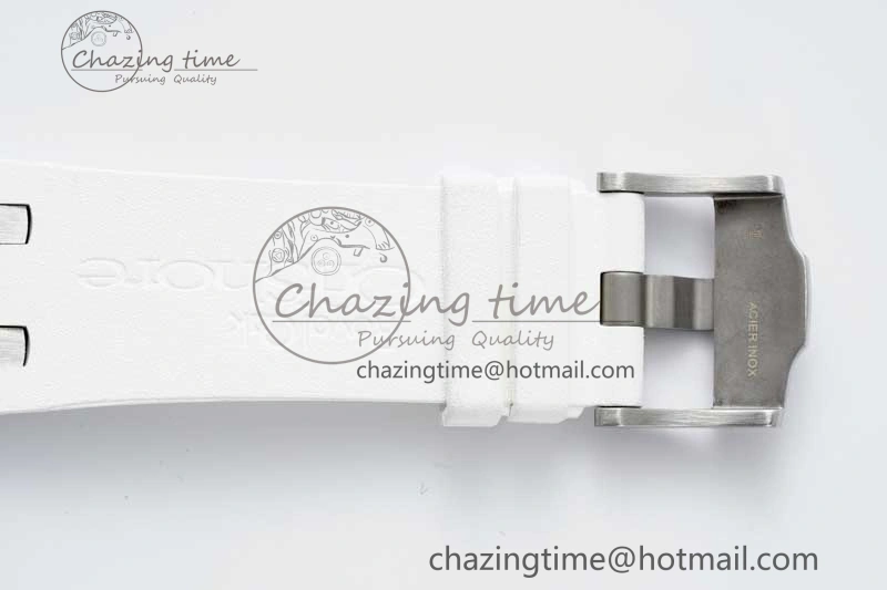ZeroBulk Royal Oak Offshore Diver White Ceramic IPF Best Edition on Rubber Strap A 4732