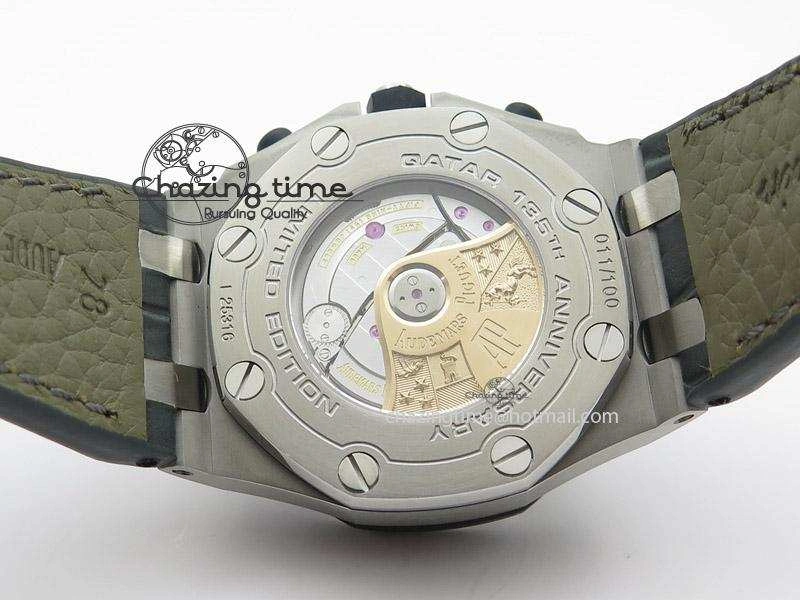 Royal Oak Offshore Doha Limited Edition On Grey Leather Strap A Snug 5116