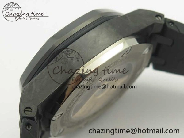 Royal Oak Offshore “GINZA 7” Forged Carbon JF Best Edition on Rubber Strap A3126 V2 w  Cyclops Bold 4929