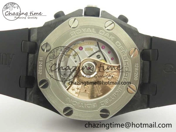 Royal Oak Offshore “GINZA 7” Forged Carbon JF Best Edition on Rubber Strap A3126 V2 w  Cyclops Bold 4929