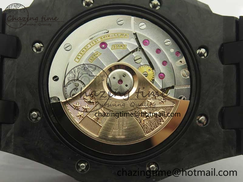 Royal Oak Offshore “GINZA 7” Forged Carbon JF Best Edition on Rubber Strap A3126 V2 w  Cyclops Bold 4929