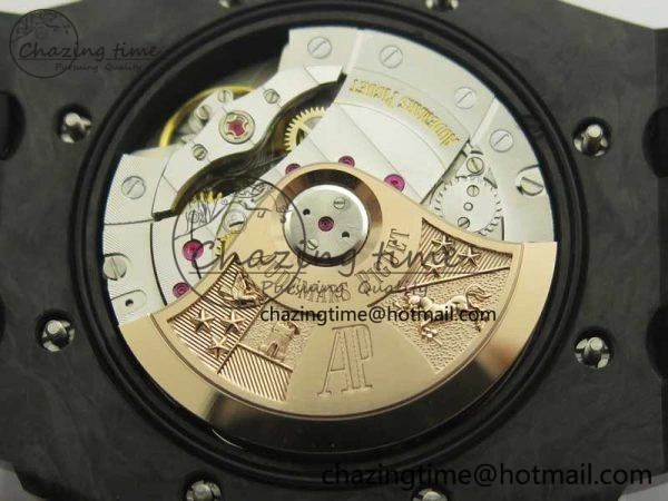 Royal Oak Offshore “GINZA 7” Forged Carbon JF Best Edition on Rubber Strap A3126 V2 w  Cyclops Bold 4929