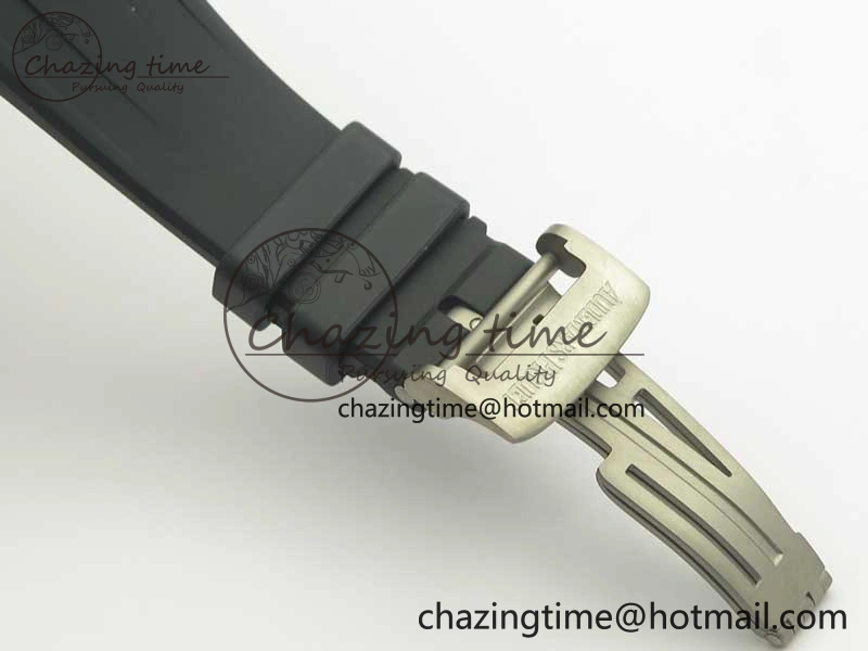 Royal Oak Offshore “GINZA 7” Forged Carbon JF Best Edition on Rubber Strap A3126 V2 w  Cyclops Bold 4929