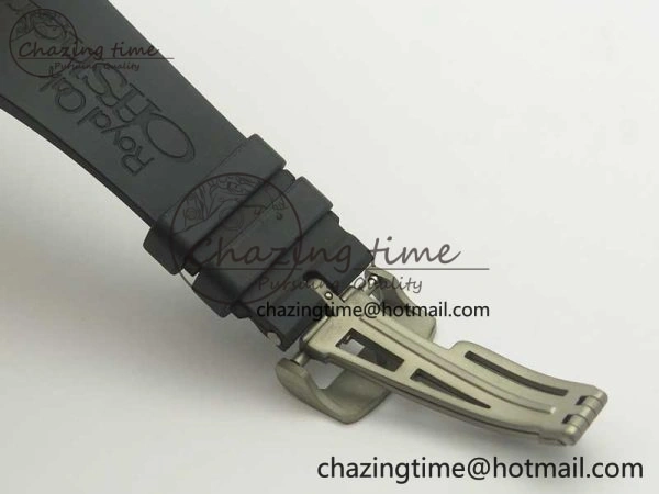 Royal Oak Offshore “GINZA 7” Forged Carbon JF Best Edition on Rubber Strap A3126 V2 w  Cyclops Bold 4929