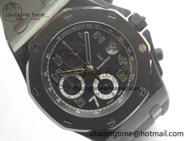 Royal Oak Offshore “GINZA 7” Forged Carbon JF Best Edition on Rubber Strap A3126 V2 w  Cyclops Bold 4929