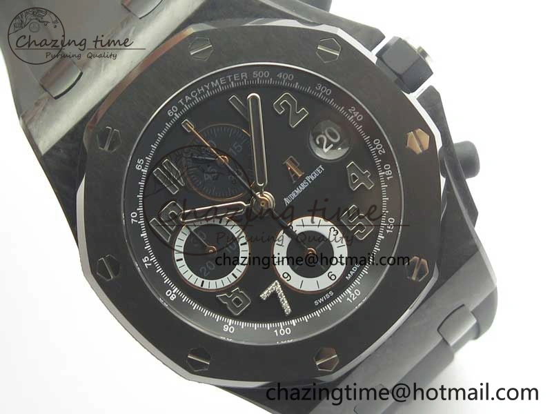 Royal Oak Offshore “GINZA 7” Forged Carbon JF Best Edition on Rubber Strap A3126 V2 w  Cyclops Bold 4929