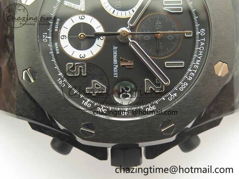 Royal Oak Offshore “GINZA 7” Forged Carbon JF Best Edition on Rubber Strap A3126 V2 w  Cyclops Bold 4929