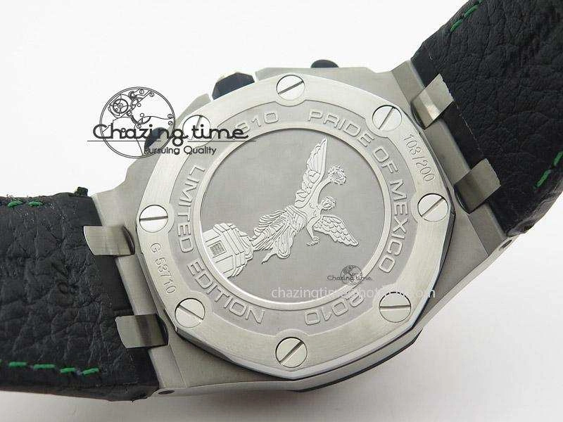 Royal Oak Offshore JF Best Edition “Pride of Mexico” on Black Leather Strap A Upgraded 5123