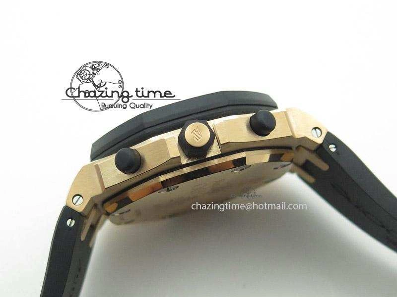 Packable Royal Oak Offshore JF Best Edition RG Rubberclad Black Dial on Rubber Strap A 5131