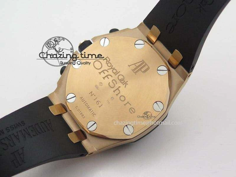 Packable Royal Oak Offshore JF Best Edition RG Rubberclad Black Dial on Rubber Strap A 5131