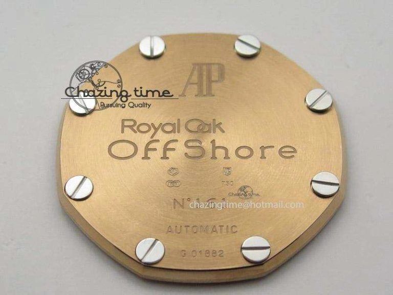 Packable Royal Oak Offshore JF Best Edition RG Rubberclad Black Dial on Rubber Strap A 5131