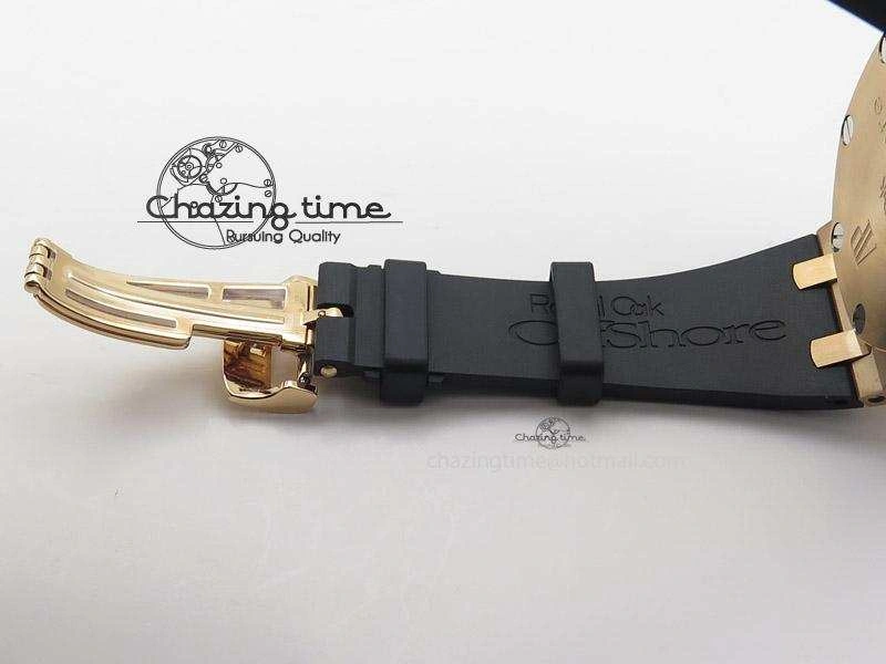 Packable Royal Oak Offshore JF Best Edition RG Rubberclad Black Dial on Rubber Strap A 5131