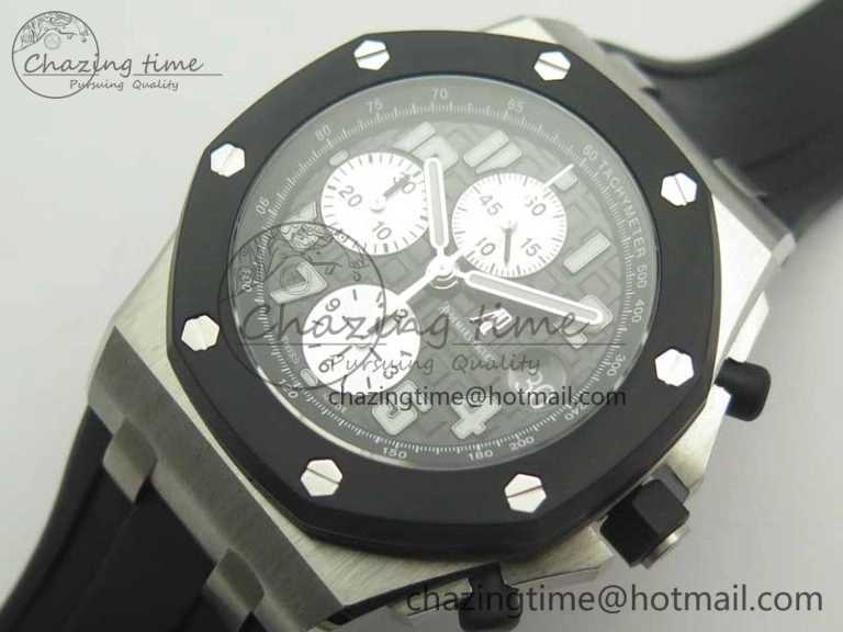 Fashionable Royal Oak Offshore JF Best Edition SS Rubberclad Black Dial A3126 V2 w  Cyclops 4898