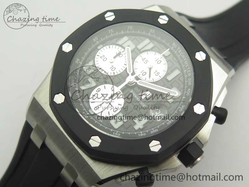 Fashionable Royal Oak Offshore JF Best Edition SS Rubberclad Black Dial A3126 V2 w  Cyclops 4898
