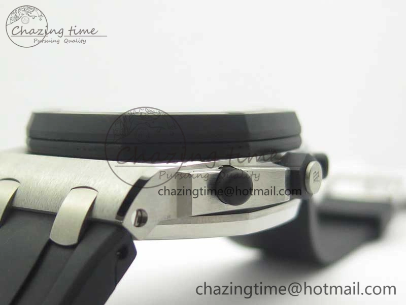 Fashionable Royal Oak Offshore JF Best Edition SS Rubberclad Black Dial A3126 V2 w  Cyclops 4898