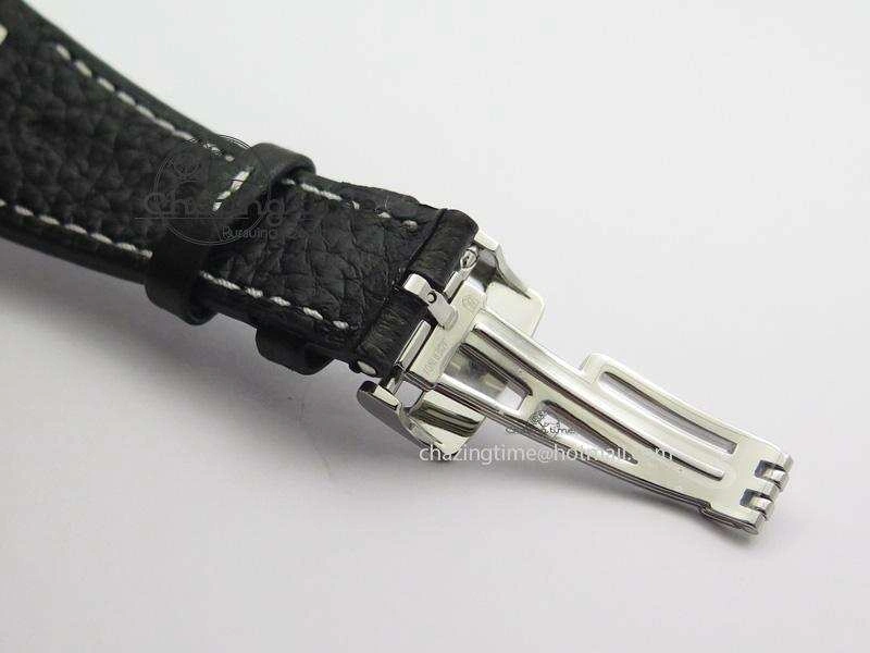 HighQuality Royal Oak Offshore JF Ultimate Edition Silver Themes On Black Leather Strap A7750 V 5071