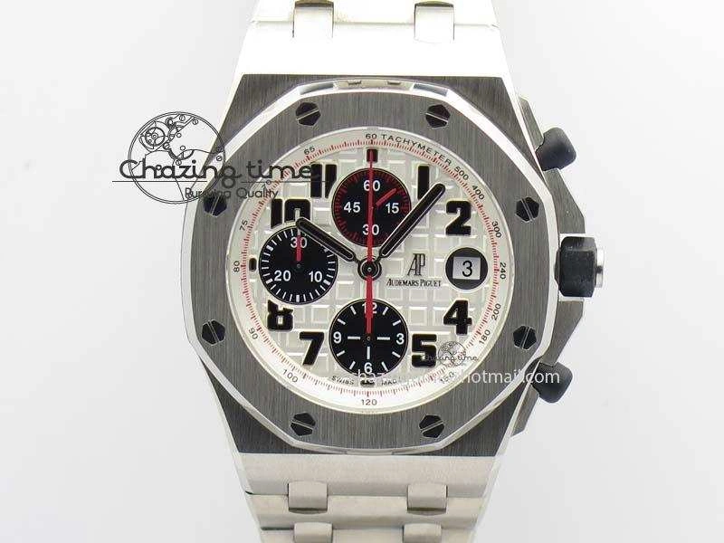 Modern Royal Oak Offshore JF Ultimate Edition Silver Themes On SS Bracelet A7750 V 5057