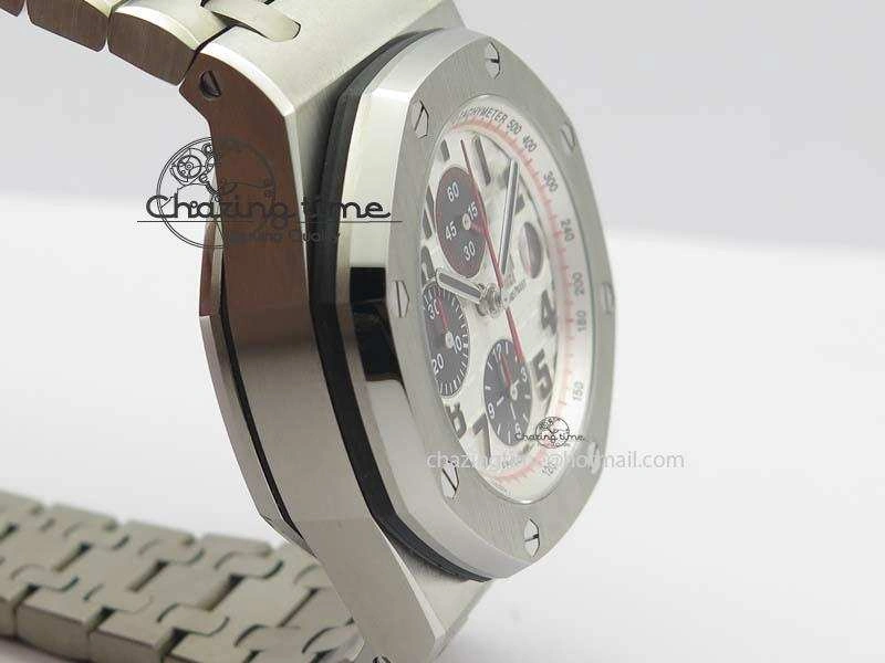 Modern Royal Oak Offshore JF Ultimate Edition Silver Themes On SS Bracelet A7750 V 5057