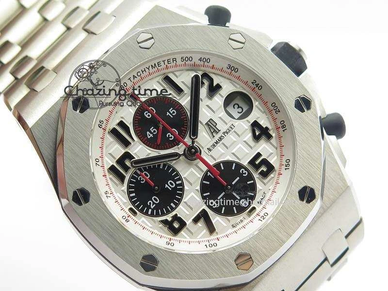 Modern Royal Oak Offshore JF Ultimate Edition Silver Themes On SS Bracelet A7750 V 5057