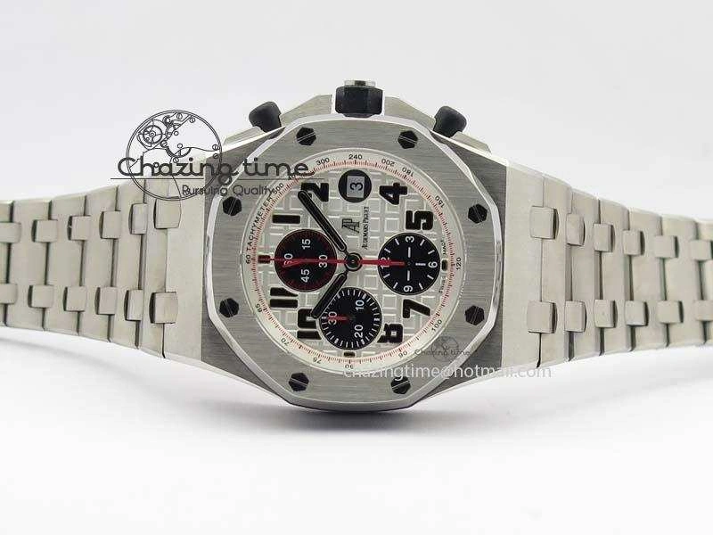 Modern Royal Oak Offshore JF Ultimate Edition Silver Themes On SS Bracelet A7750 V 5057