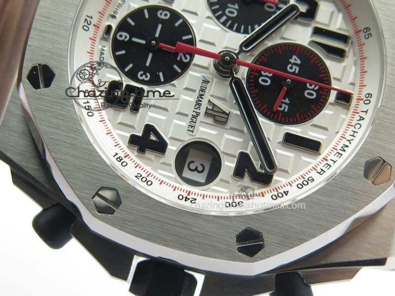 Modern Royal Oak Offshore JF Ultimate Edition Silver Themes On SS Bracelet A7750 V 5057