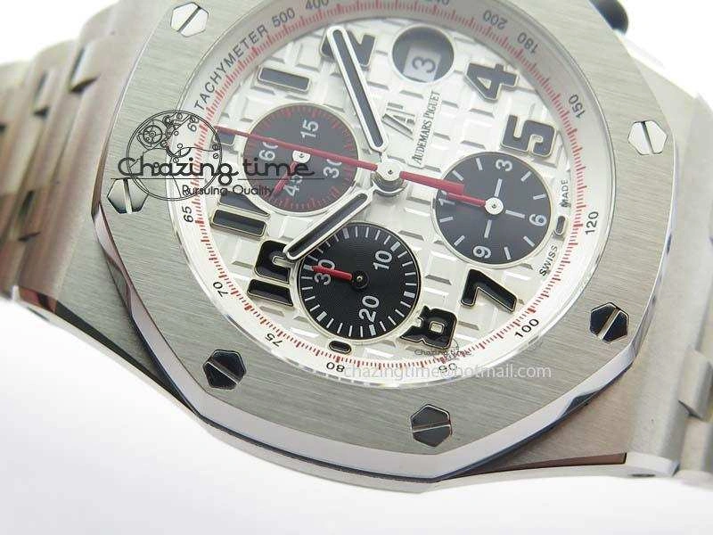 Modern Royal Oak Offshore JF Ultimate Edition Silver Themes On SS Bracelet A7750 V 5057