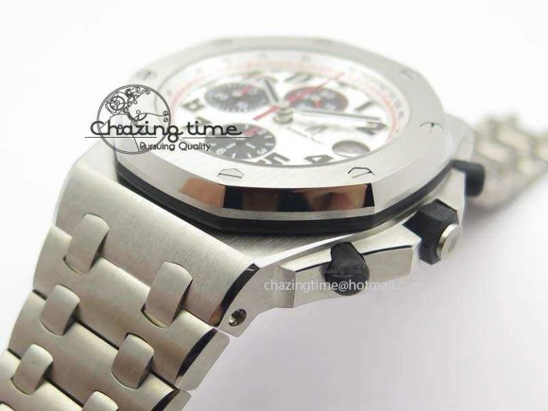 Modern Royal Oak Offshore JF Ultimate Edition Silver Themes On SS Bracelet A7750 V 5057