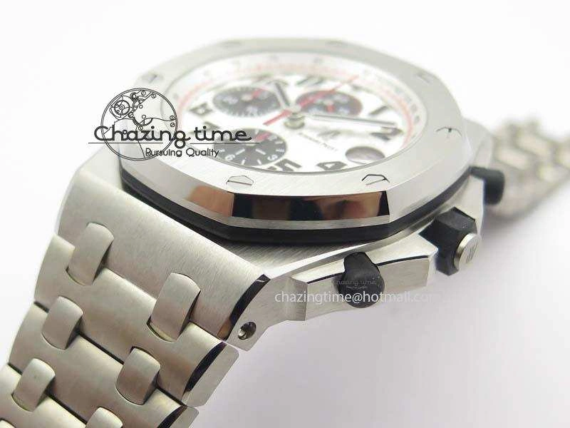 Modern Royal Oak Offshore JF Ultimate Edition Silver Themes On SS Bracelet A7750 V 5057