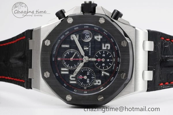 Royal Oak Offshore JJF 1:1 Best Edition “Dark Knight” on Black Red Leather Strap A Efficient 4629