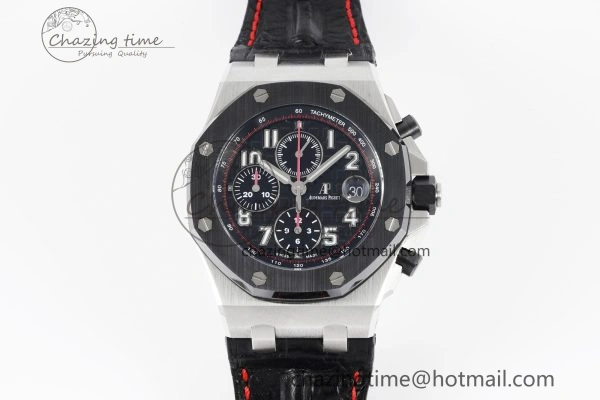 Royal Oak Offshore JJF 1:1 Best Edition “Dark Knight” on Black Red Leather Strap A Efficient 4629