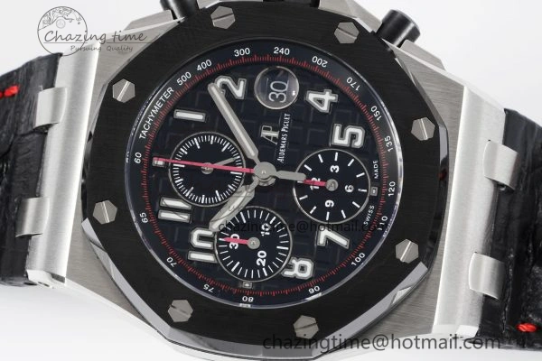 Royal Oak Offshore JJF 1:1 Best Edition “Dark Knight” on Black Red Leather Strap A Efficient 4629