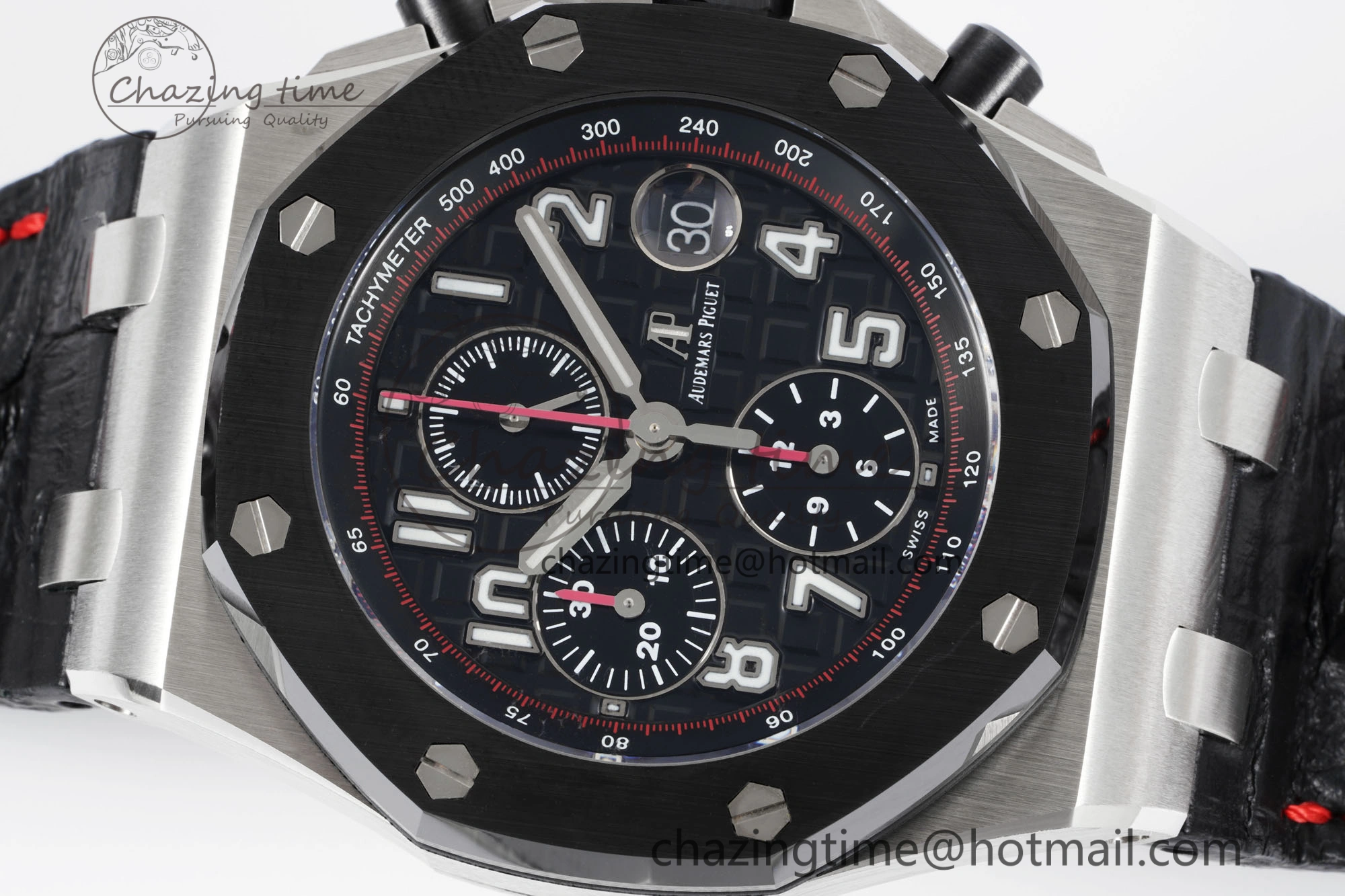 Royal Oak Offshore JJF 1:1 Best Edition “Dark Knight” on Black Red Leather Strap A Efficient 4629