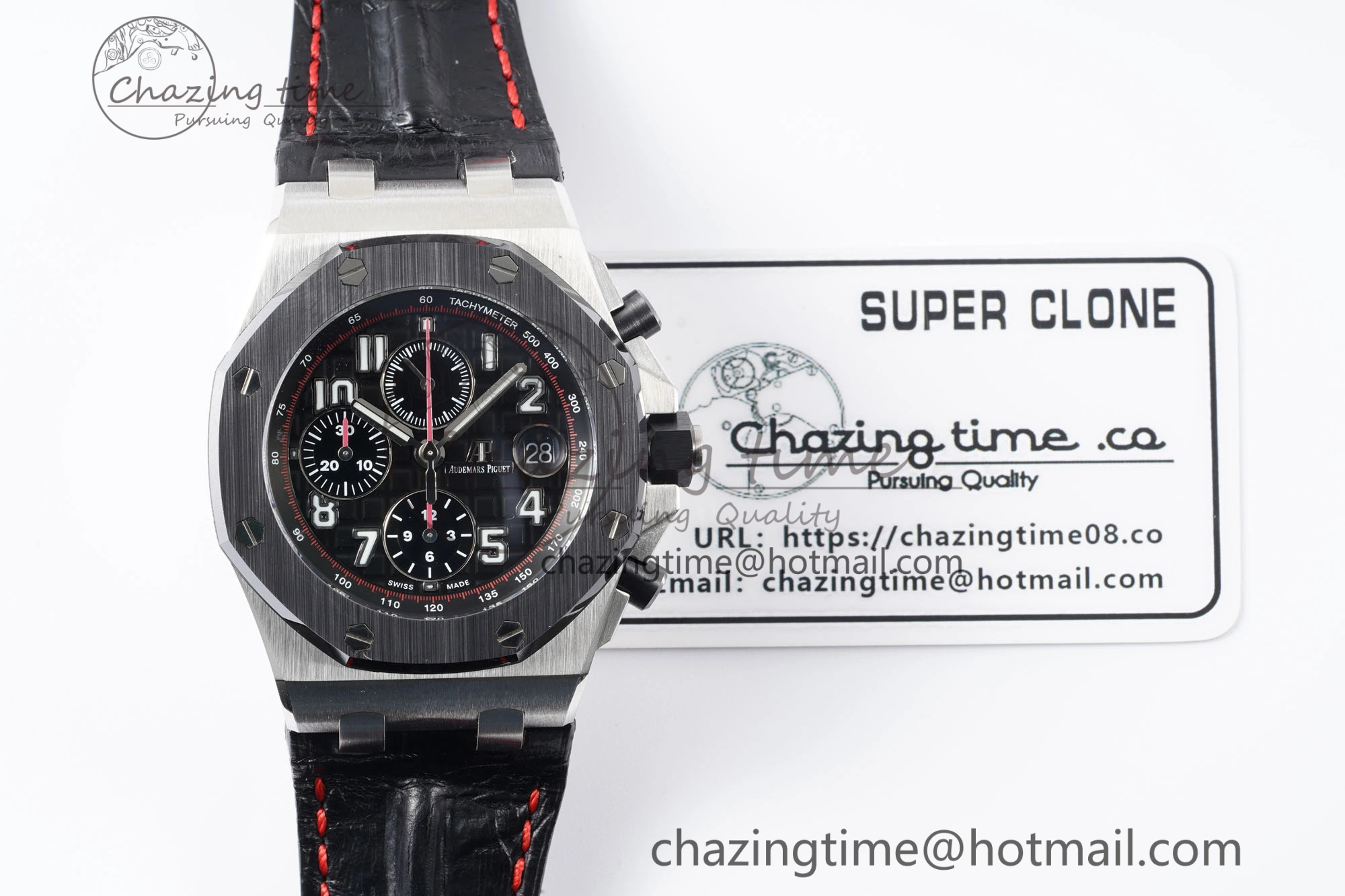 Royal Oak Offshore JJF 1:1 Best Edition “Dark Knight” on Black Red Leather Strap A Efficient 4629