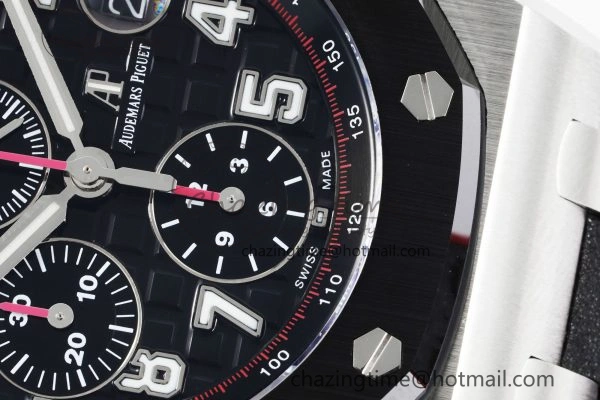 Royal Oak Offshore JJF 1:1 Best Edition “Dark Knight” on Black Red Rubber Strap A Versatile 4631