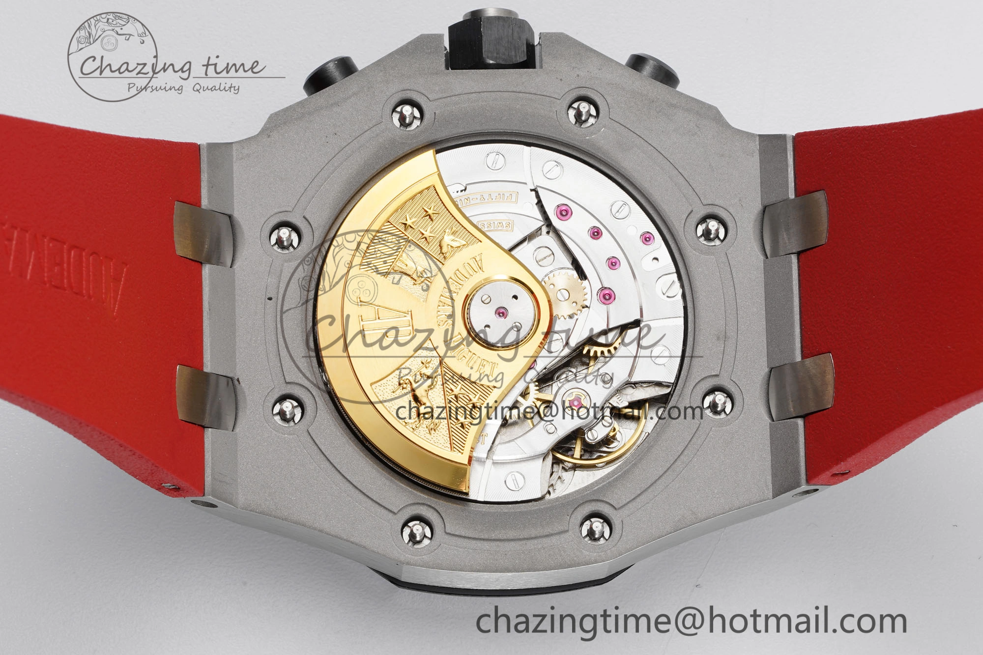 Royal Oak Offshore JJF 1:1 Best Edition “Dark Knight” on Black Red Rubber Strap A Versatile 4631