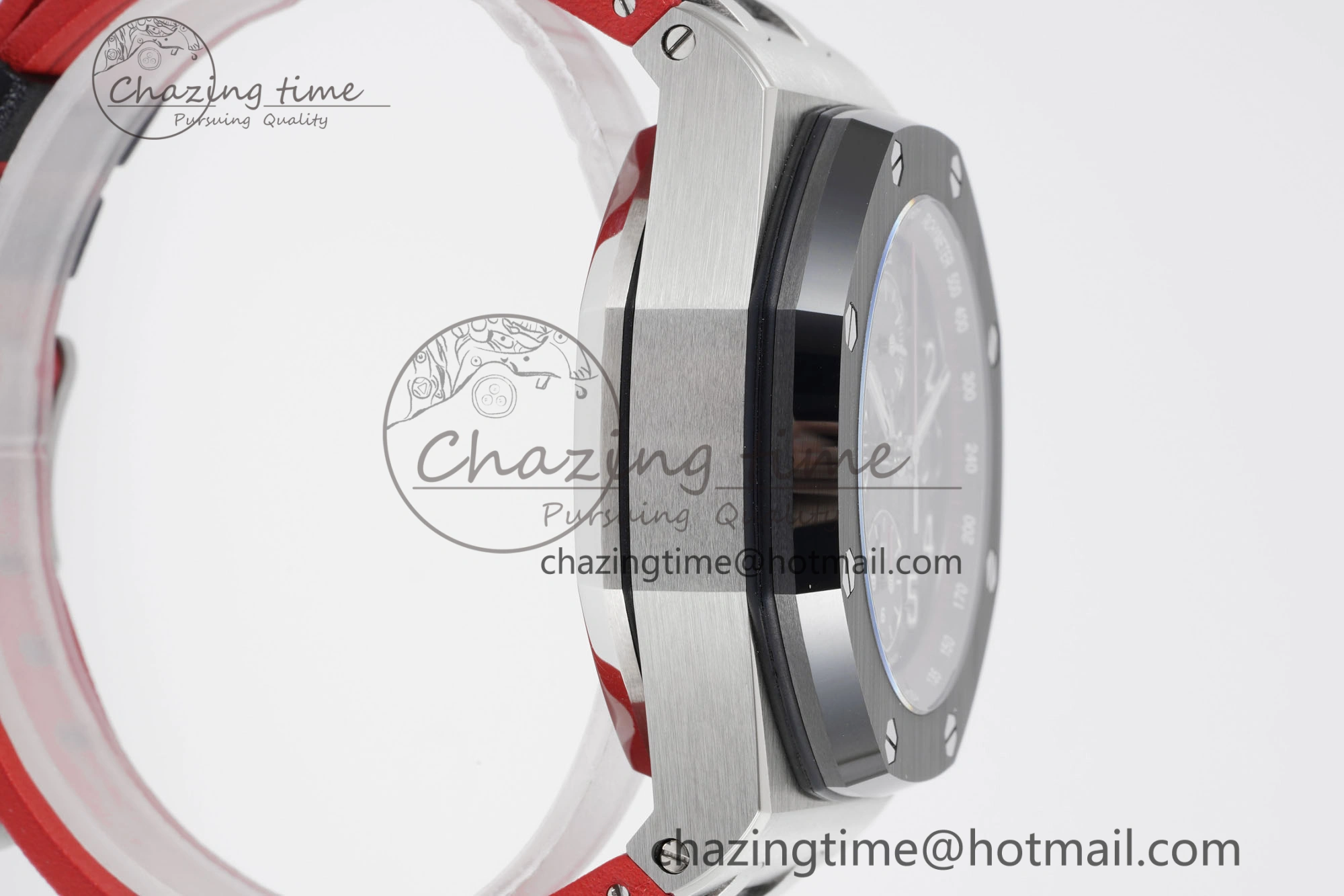 Royal Oak Offshore JJF 1:1 Best Edition “Dark Knight” on Black Red Rubber Strap A Versatile 4631