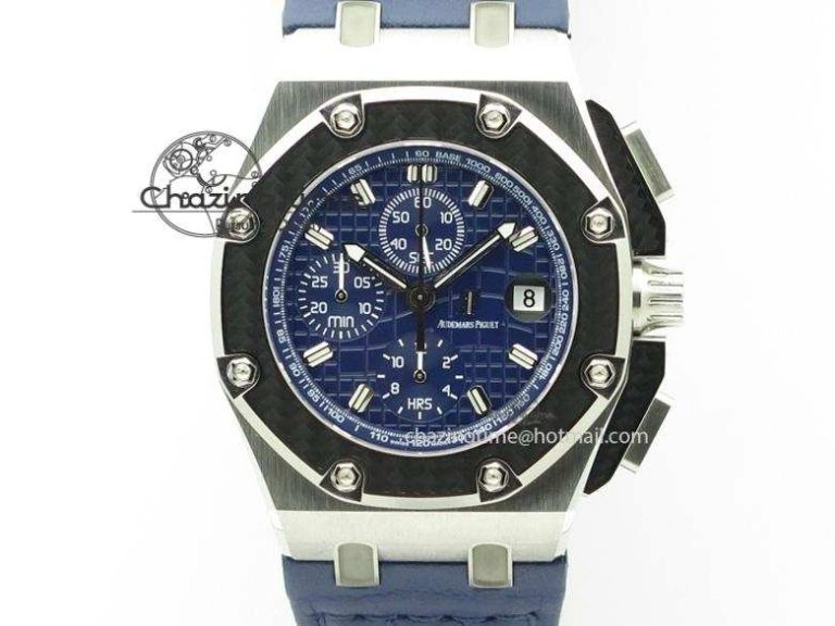 Royal Oak Offshore Juan Pablo Montoya JF Best Edition Blue Dial On Blue Leather Strap A Lightweight 5087