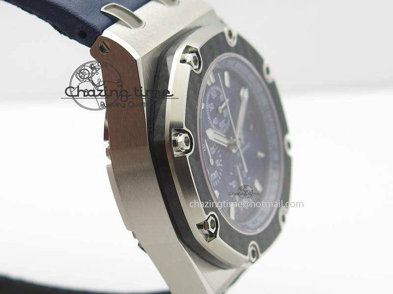 Royal Oak Offshore Juan Pablo Montoya JF Best Edition Blue Dial On Blue Leather Strap A Lightweight 5087