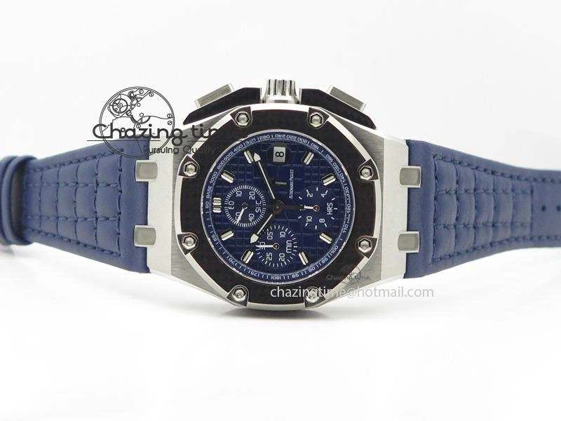 Royal Oak Offshore Juan Pablo Montoya JF Best Edition Blue Dial On Blue Leather Strap A Lightweight 5087