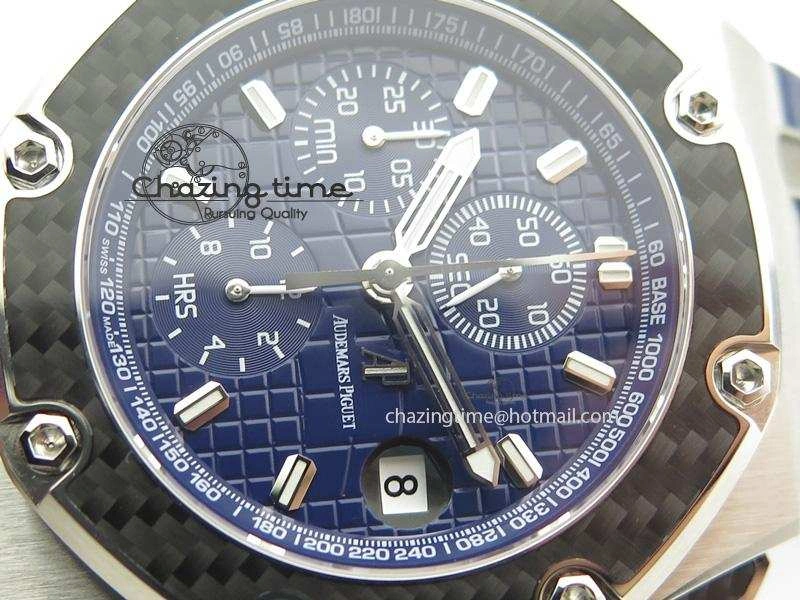 Royal Oak Offshore Juan Pablo Montoya JF Best Edition Blue Dial On Blue Leather Strap A Lightweight 5087