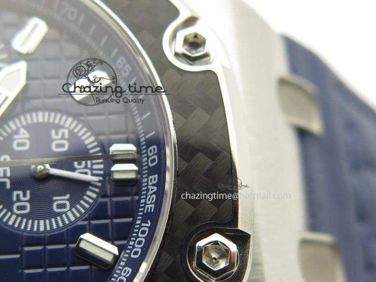 Royal Oak Offshore Juan Pablo Montoya JF Best Edition Blue Dial On Blue Leather Strap A Lightweight 5087