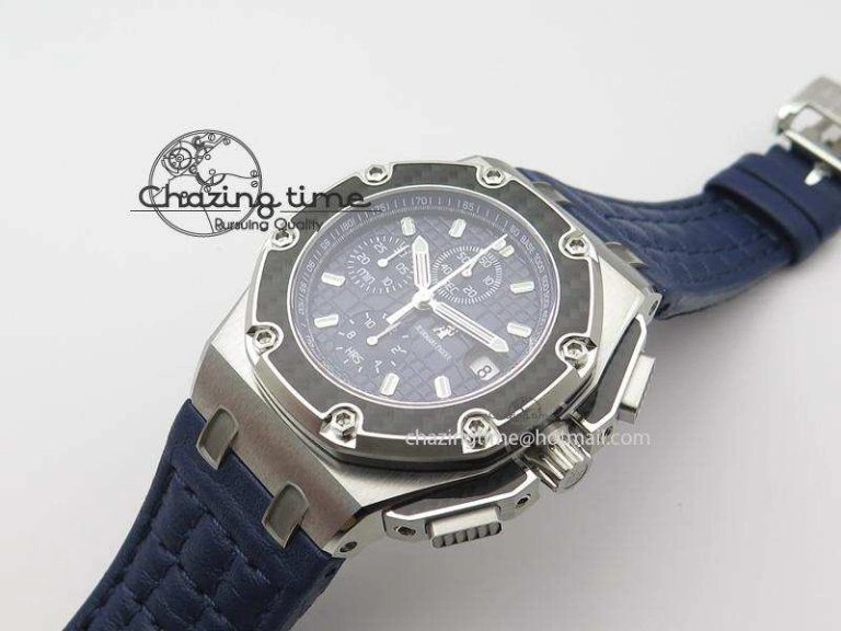 Royal Oak Offshore Juan Pablo Montoya JF Best Edition Blue Dial On Blue Leather Strap A Lightweight 5087