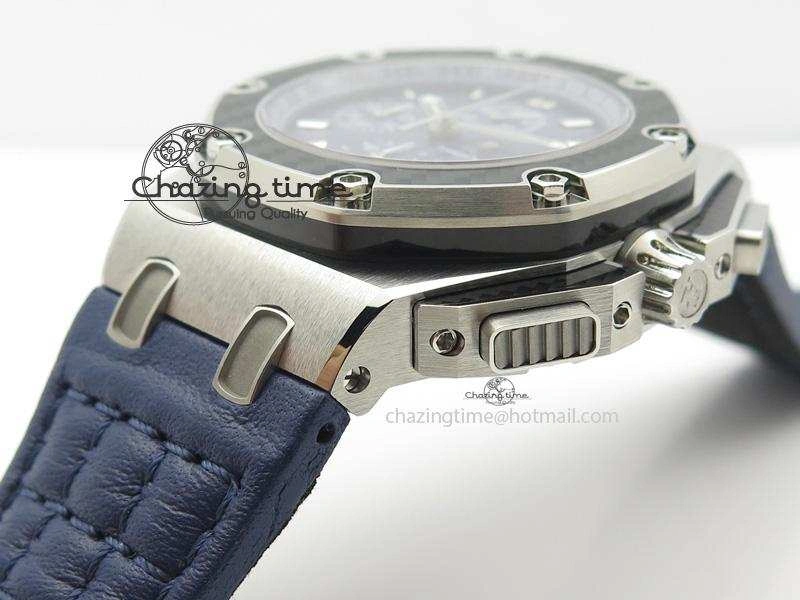 Royal Oak Offshore Juan Pablo Montoya JF Best Edition Blue Dial On Blue Leather Strap A Lightweight 5087