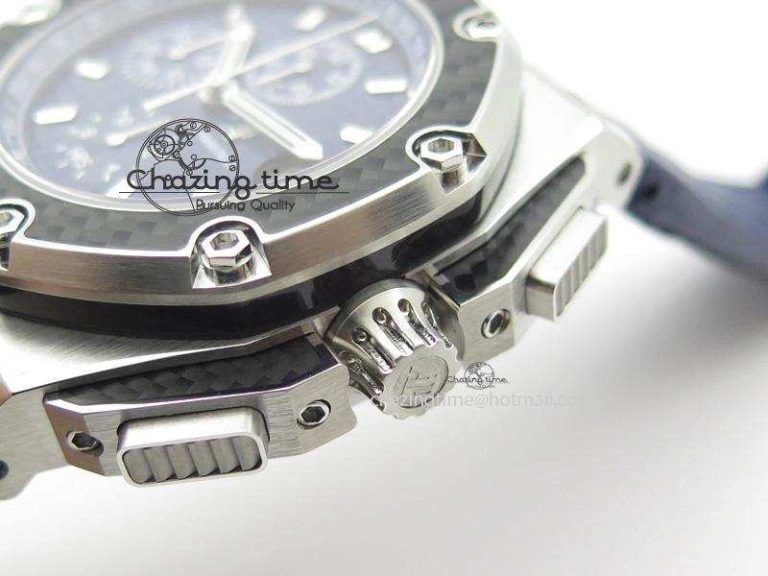 Royal Oak Offshore Juan Pablo Montoya JF Best Edition Blue Dial On Blue Leather Strap A Lightweight 5087