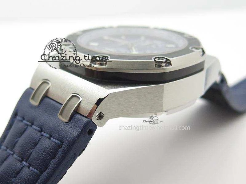 Royal Oak Offshore Juan Pablo Montoya JF Best Edition Blue Dial On Blue Leather Strap A Lightweight 5087